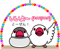 Lively birds "tweet-tweet" sticker #7305370