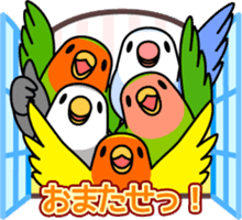 Lively birds "tweet-tweet" sticker #7305375