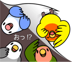 Lively birds "tweet-tweet" sticker #7305379