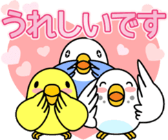 Lively birds "tweet-tweet" sticker #7305405