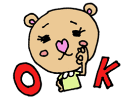 Cute KUMAKO's daily sticker #7305940