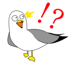 here the black tailed gull again!! sticker #7306695