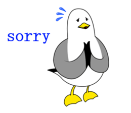 here the black tailed gull again!! sticker #7306702