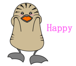 here the black tailed gull again!! sticker #7306718