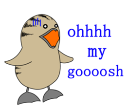 here the black tailed gull again!! sticker #7306722