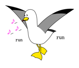 here the black tailed gull again!! sticker #7306723