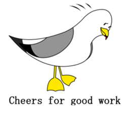 here the black tailed gull again!! sticker #7306724