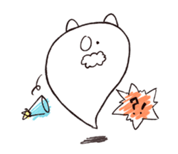 Ghost and pointed hat. sticker #7307421
