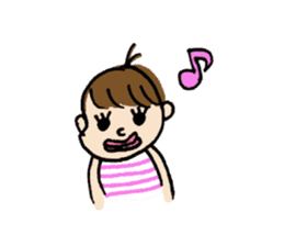 a little girl "RURI" sticker #7307527
