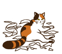 Mi-ke, the Calico Cat 2 sticker #7307654