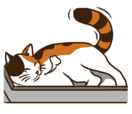 Mi-ke, the Calico Cat 2 sticker #7307665
