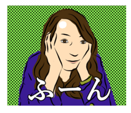 Forehead wide girl sticker #7307809