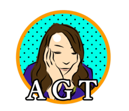 Forehead wide girl sticker #7307817