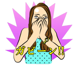 Forehead wide girl sticker #7307822