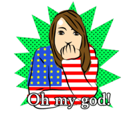 Forehead wide girl sticker #7307823