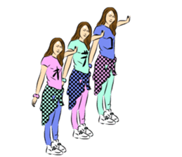 Forehead wide girl sticker #7307830