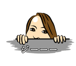 Forehead wide girl sticker #7307839