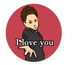 Forehead wide girl sticker #7307842