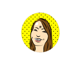 Forehead wide girl sticker #7307843