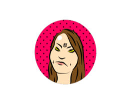 Forehead wide girl sticker #7307844