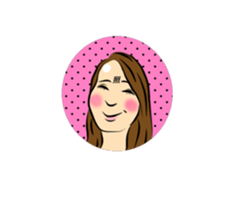 Forehead wide girl sticker #7307845
