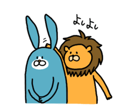 Sausage Friends "Lion & Rabbit" sticker #7308597