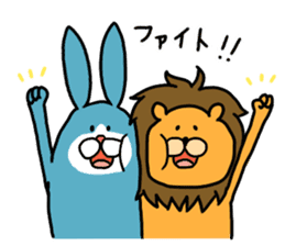 Sausage Friends "Lion & Rabbit" sticker #7308598