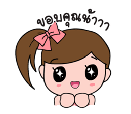 TuayFoo : little girl in dotted dress sticker #7312158