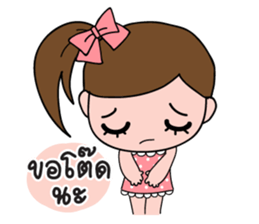 TuayFoo : little girl in dotted dress sticker #7312159
