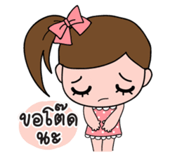 TuayFoo : little girl in dotted dress sticker #7312159