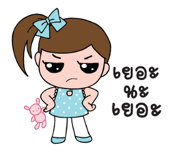 TuayFoo : little girl in dotted dress sticker #7312160