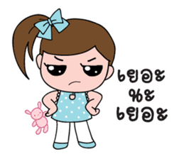 TuayFoo : little girl in dotted dress sticker #7312160