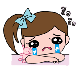 TuayFoo : little girl in dotted dress sticker #7312162