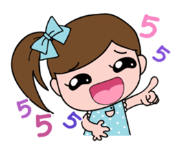 TuayFoo : little girl in dotted dress sticker #7312164