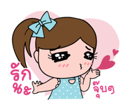 TuayFoo : little girl in dotted dress sticker #7312167