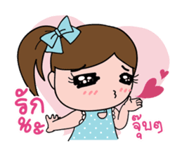 TuayFoo : little girl in dotted dress sticker #7312167