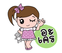 TuayFoo : little girl in dotted dress sticker #7312168