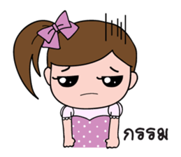 TuayFoo : little girl in dotted dress sticker #7312169