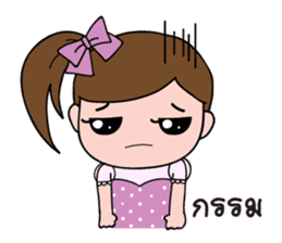 TuayFoo : little girl in dotted dress sticker #7312169