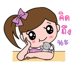 TuayFoo : little girl in dotted dress sticker #7312171
