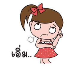 TuayFoo : little girl in dotted dress sticker #7312179
