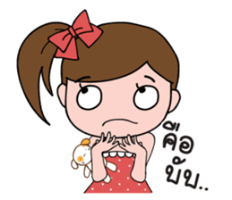 TuayFoo : little girl in dotted dress sticker #7312180
