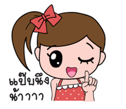 TuayFoo : little girl in dotted dress sticker #7312181