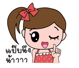 TuayFoo : little girl in dotted dress sticker #7312181