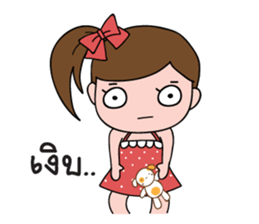 TuayFoo : little girl in dotted dress sticker #7312183