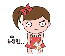 TuayFoo : little girl in dotted dress sticker #7312183