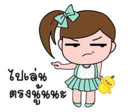 TuayFoo : little girl in dotted dress sticker #7312184