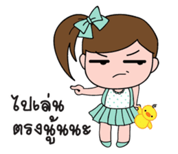 TuayFoo : little girl in dotted dress sticker #7312184
