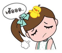 TuayFoo : little girl in dotted dress sticker #7312185