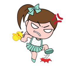 TuayFoo : little girl in dotted dress sticker #7312186